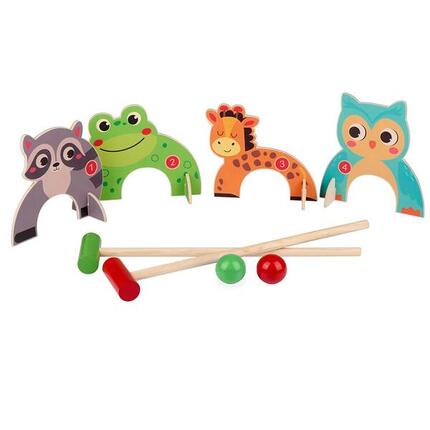 Holz-Cricket-Spiel mit Tieren