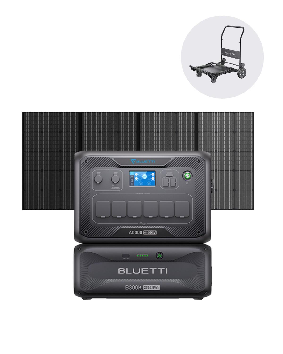 BLUETTI BLUETTI AC300+B300K, batteria emergenza 3000W+pannello solare 350W,per Emergenza