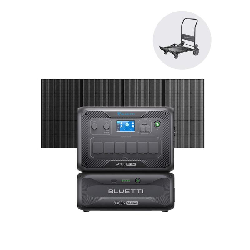 Batterie de secours BLUETTI AC300+B300K,3000W+panneau solaire 350W, pour Urgence