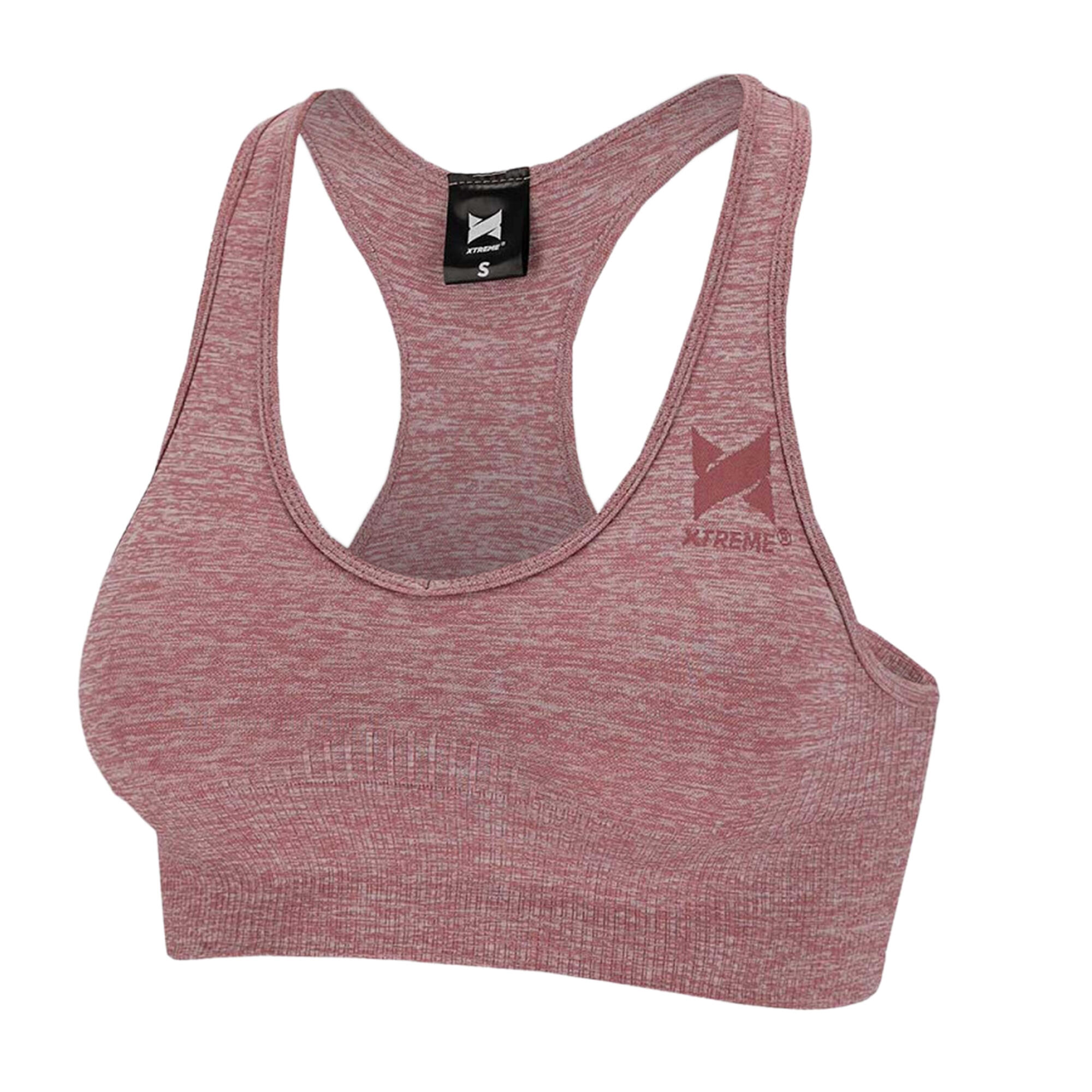 BLACK SNAKE Dames Belly-Free Racerback Top | Sportbeha | Bustier | Roze gemêleerd