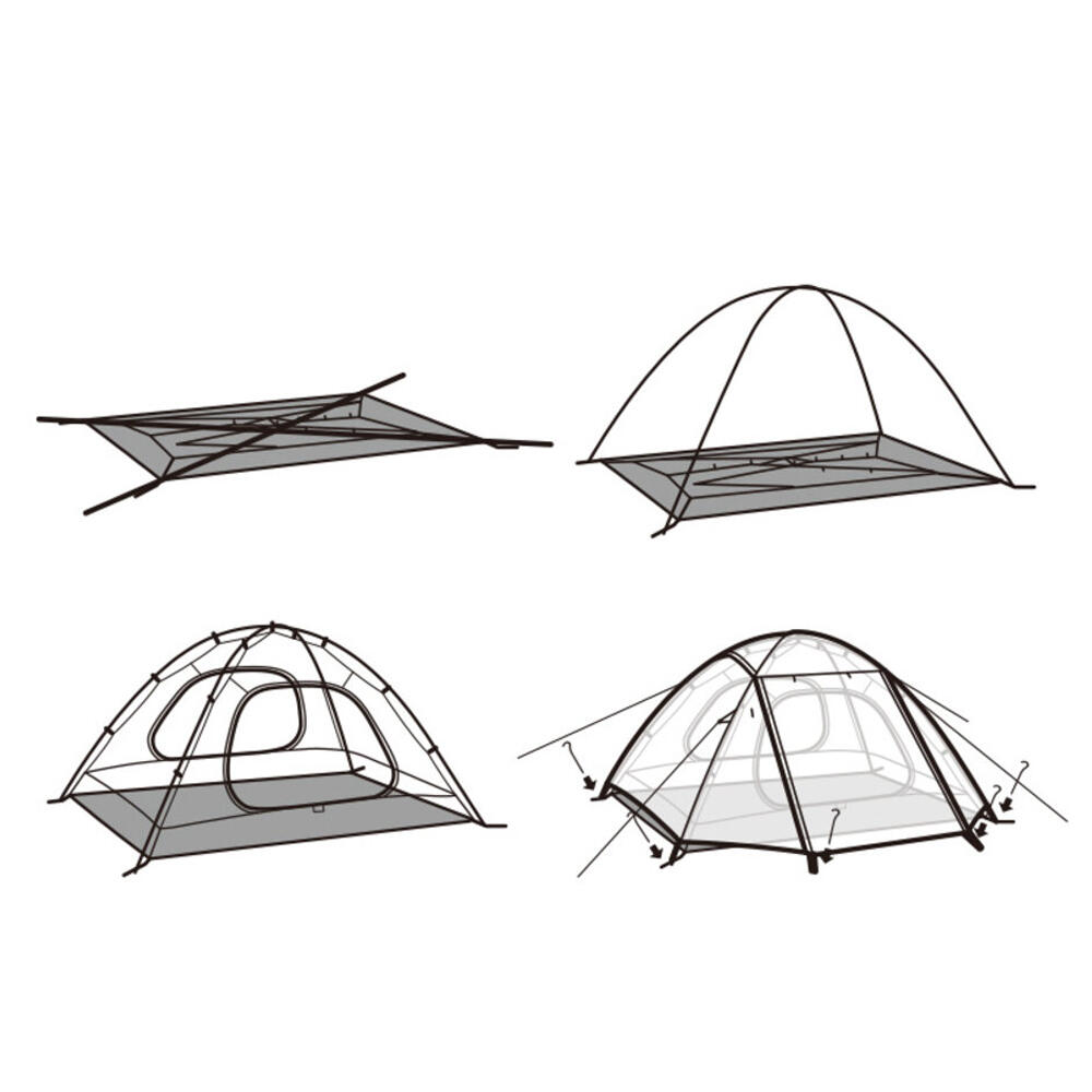 Tenda Trekking Yunchuan 3 Posti Marrone 7/7