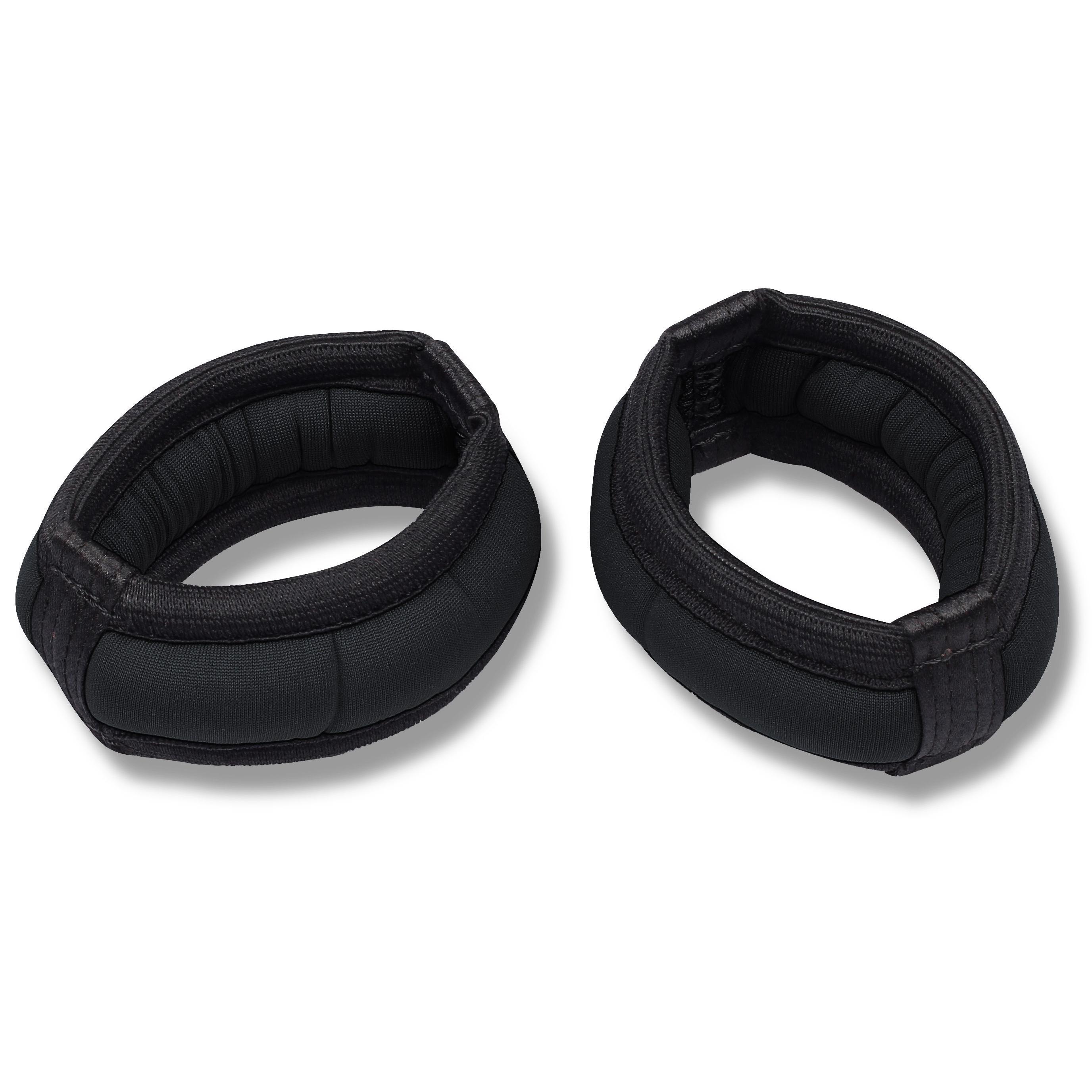 Indigo Sports - Bracelets Lestés En Néoprène Avec Remplissage De Miette De Métal 2*0,1 Kg - Haltères Reglable - Noir - 100 G - Decathlon