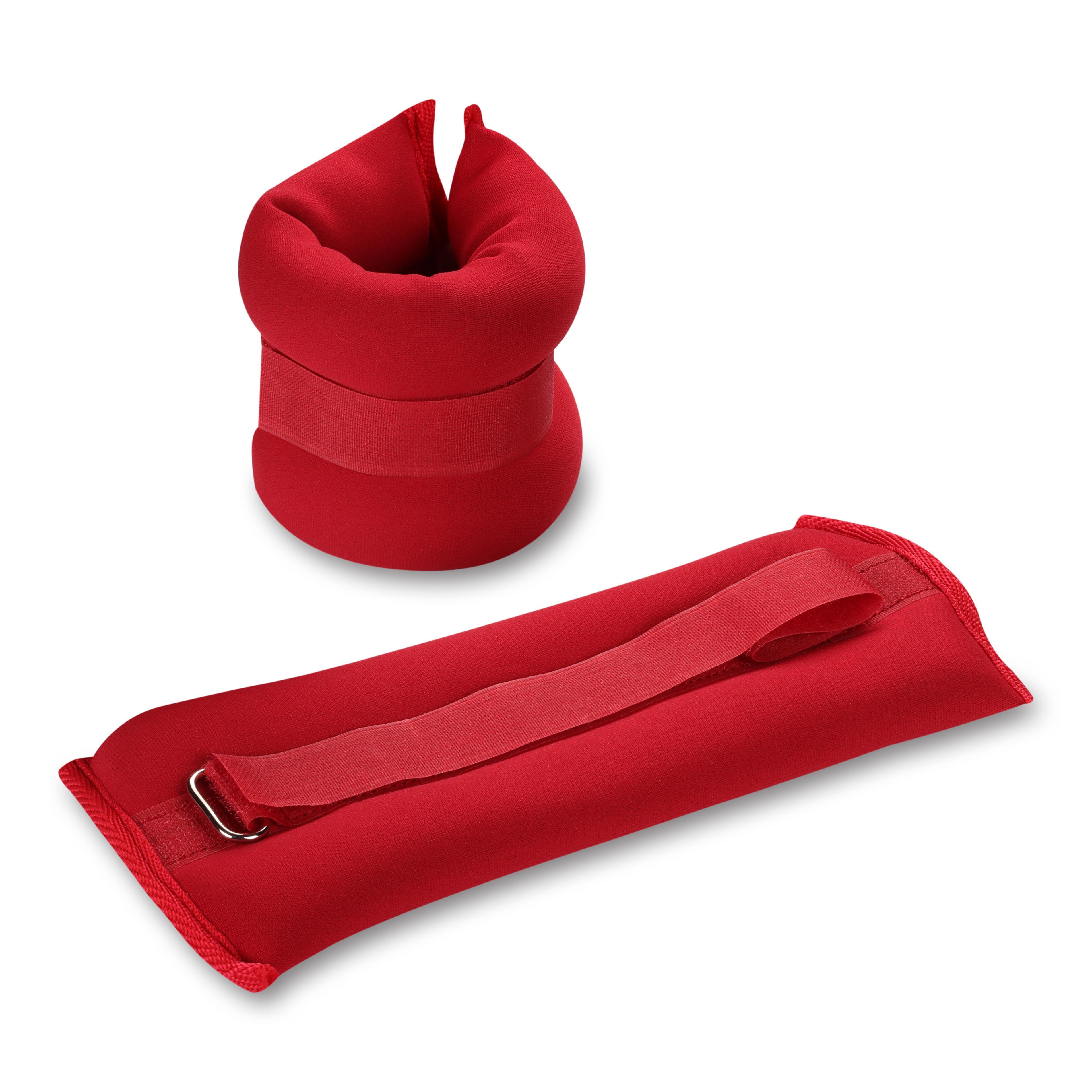 Halteres Pesos de Tornozelo e Pulso em Neoprene INDIGO 2*0,4 kg Vermelho