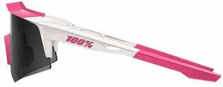 Lunettes 100% Speedcraft XS Puddy Pink White/Verres Smoke 3/4