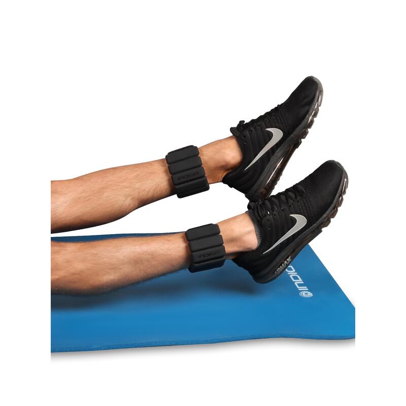 Caneleiras Halteres de Silicone ACTIVE INDIGO 2*0,45 kg Preto