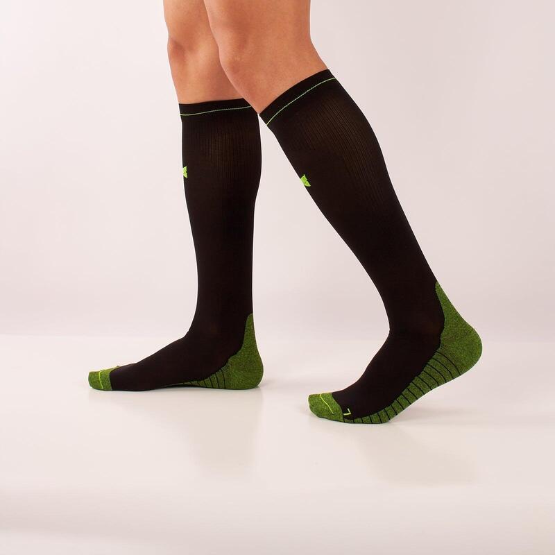 Xtreme Chaussettes de compression de course à pied 2 paires Multicolore Black