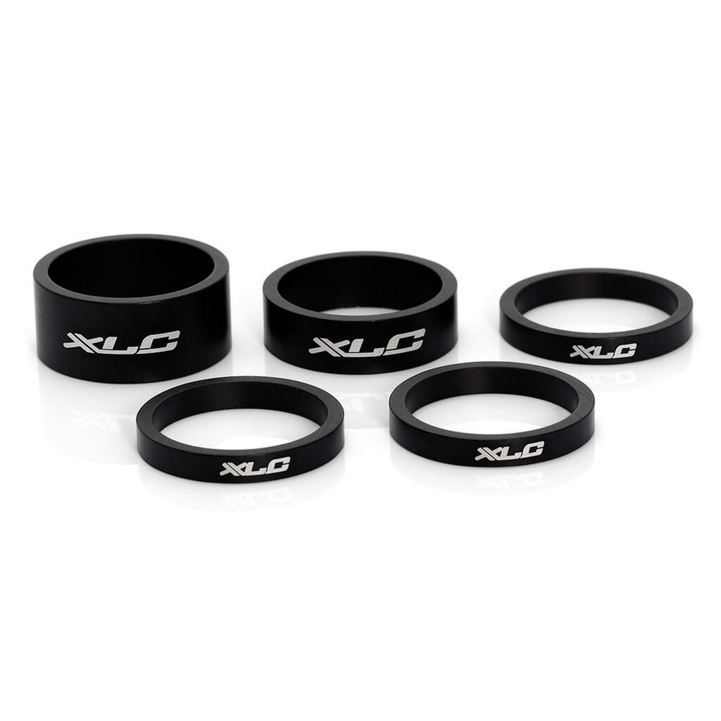 SET OF 5 XLC BLACK MATT STEERING SPACERS