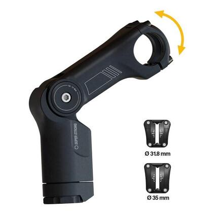 BySchulz Vorbau Stem AlphaProSDS verst. schwarz, 110mm, 35,0mm Lenkerklemmung