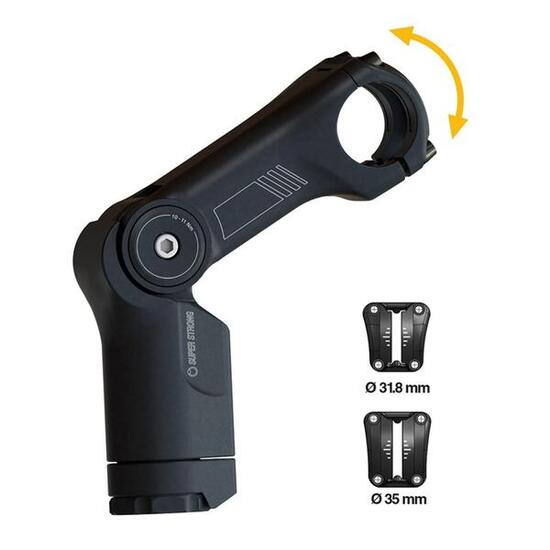 BySchulz Vorbau Stem AlphaProSDS verst. schwarz, 110mm, 35,0mm Lenkerklemmung
