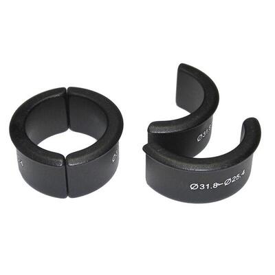 Ergotec Hülsen-Set schwarz Alu, für Vorbauten (31,8mm auf 25,4mm)