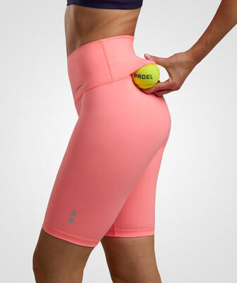Smart tennis/padel short legging met balzak dames melon