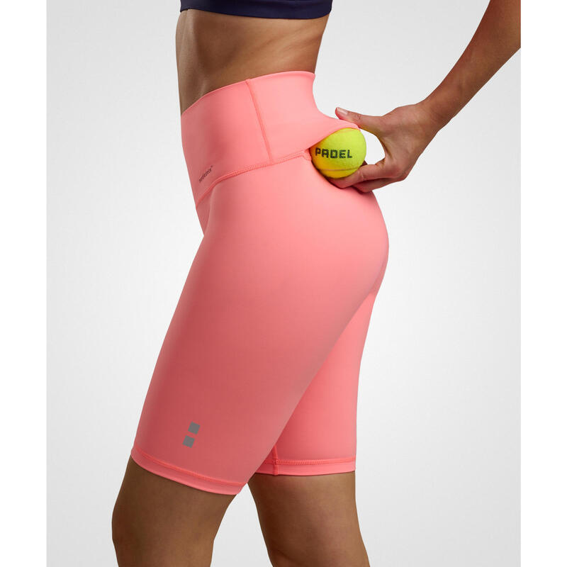 Smart Legging Short de Tennis/Padel avec Poche à Balle Femme - Melon