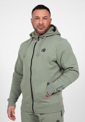 Leon zipped hoodie - groen