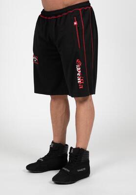 Marlow mesh shorts - zwart/rood