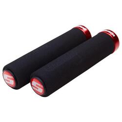 SRAM Paire de Grips Mousse Lock-On Noir / Rouge