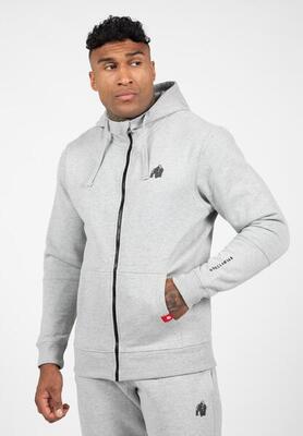 Leon zipped hoodie - grijs
