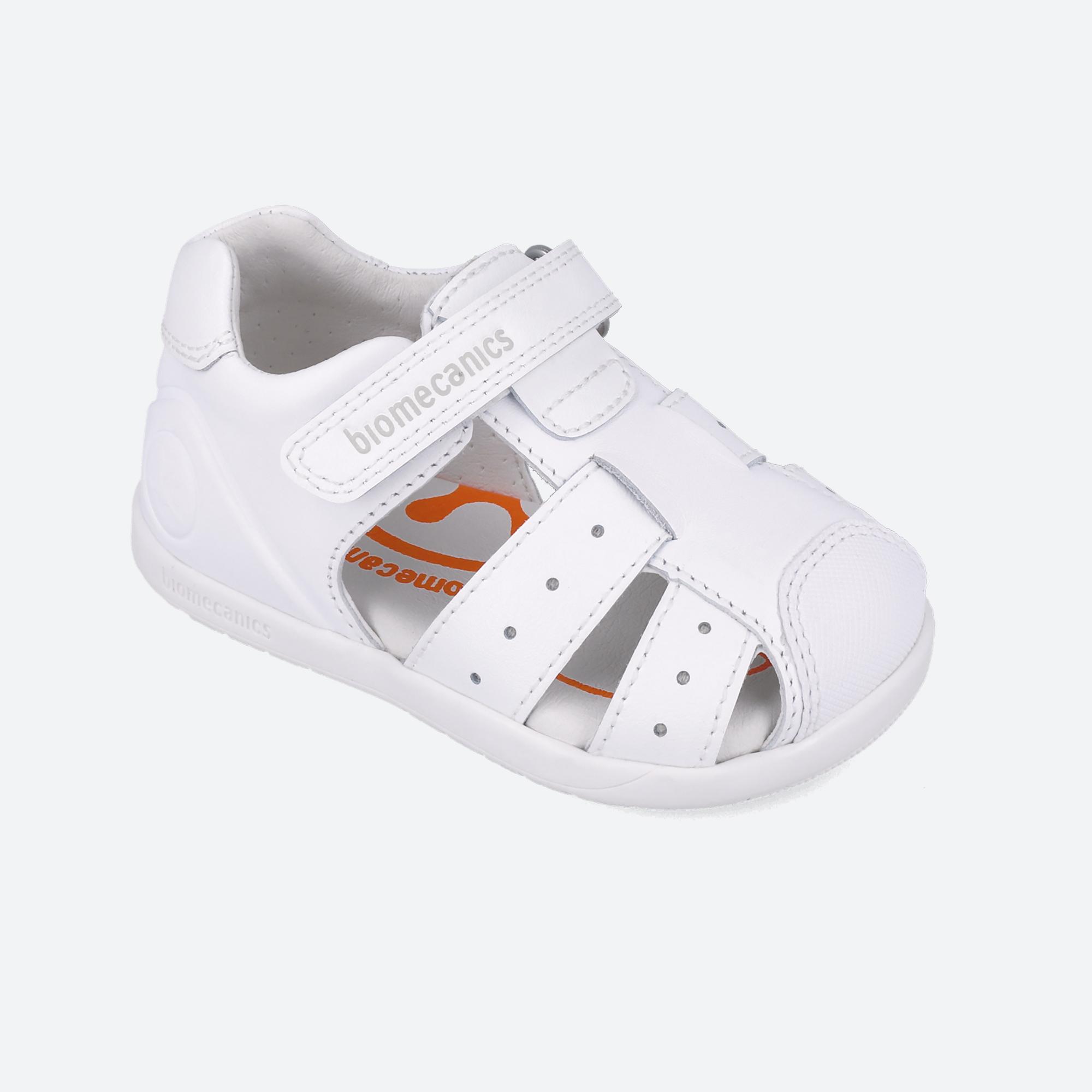 Sandalias Barefoot Bebé Biomecanics 252164A Blancas Cierre adherente 4/7