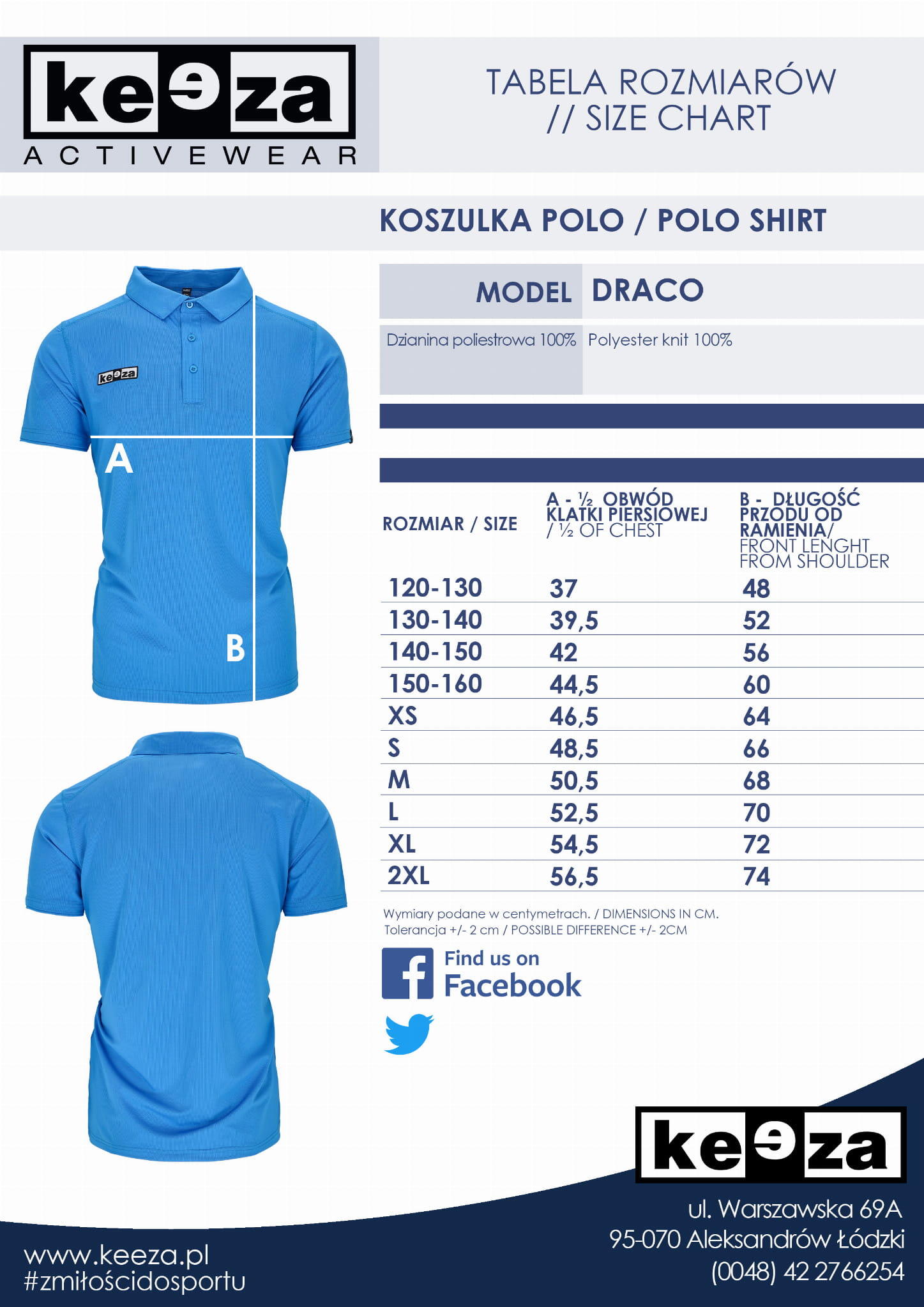 Koszulka polo KEEZA Draco z krótkim rękawem 3/3