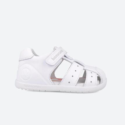 Sandalias Barefoot Bebé Biomecanics 252164A Blancas Cierre adherente