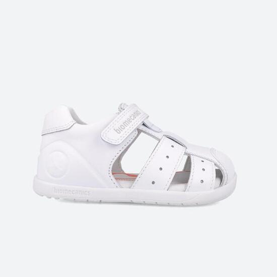 Sandalias Barefoot Bebé Biomecanics 252164A Blancas Cierre adherente