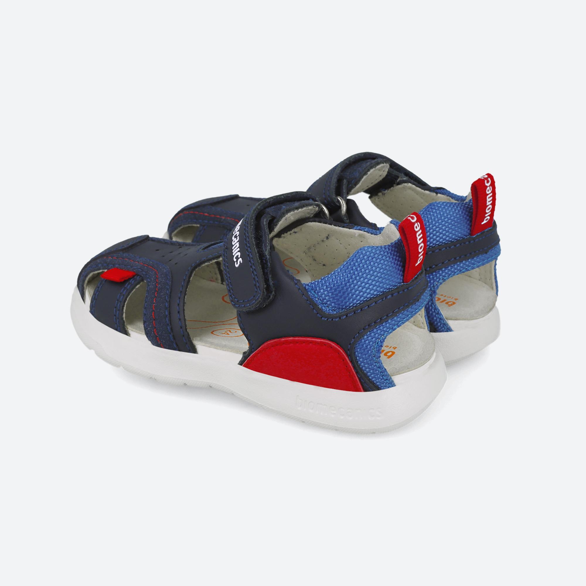 Sandalias Cerradas Niño Biomecanics 252213A Azul marino Cierre Adherente 3/6