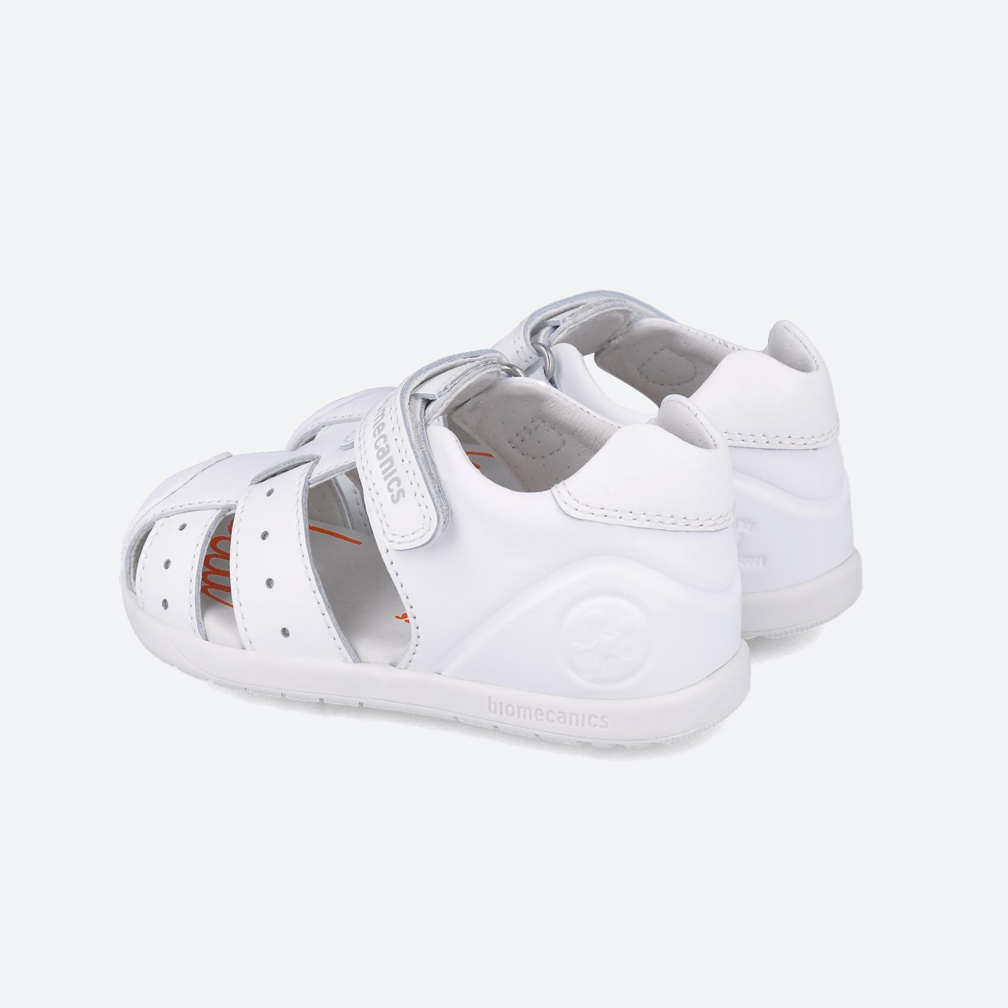 Sandalias Barefoot Bebé Biomecanics 252164A Blancas Cierre adherente 5/7