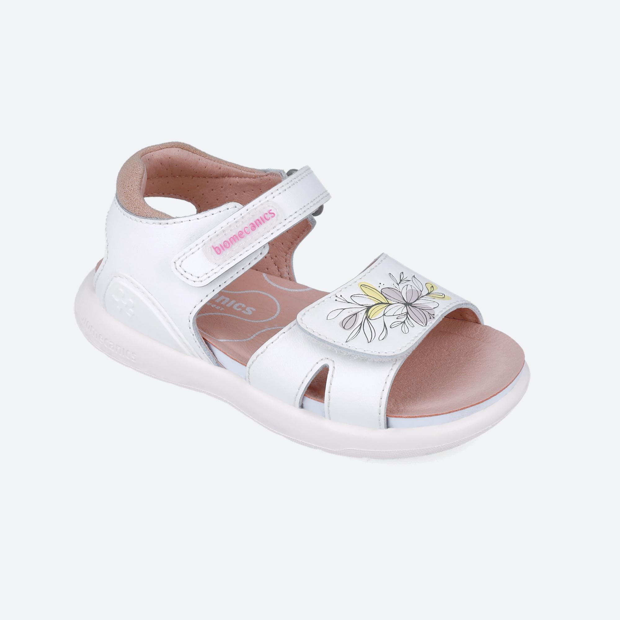 Sandalias Niña Biomecanics 252233B Blancas Doble Cierre Adherente 4/6