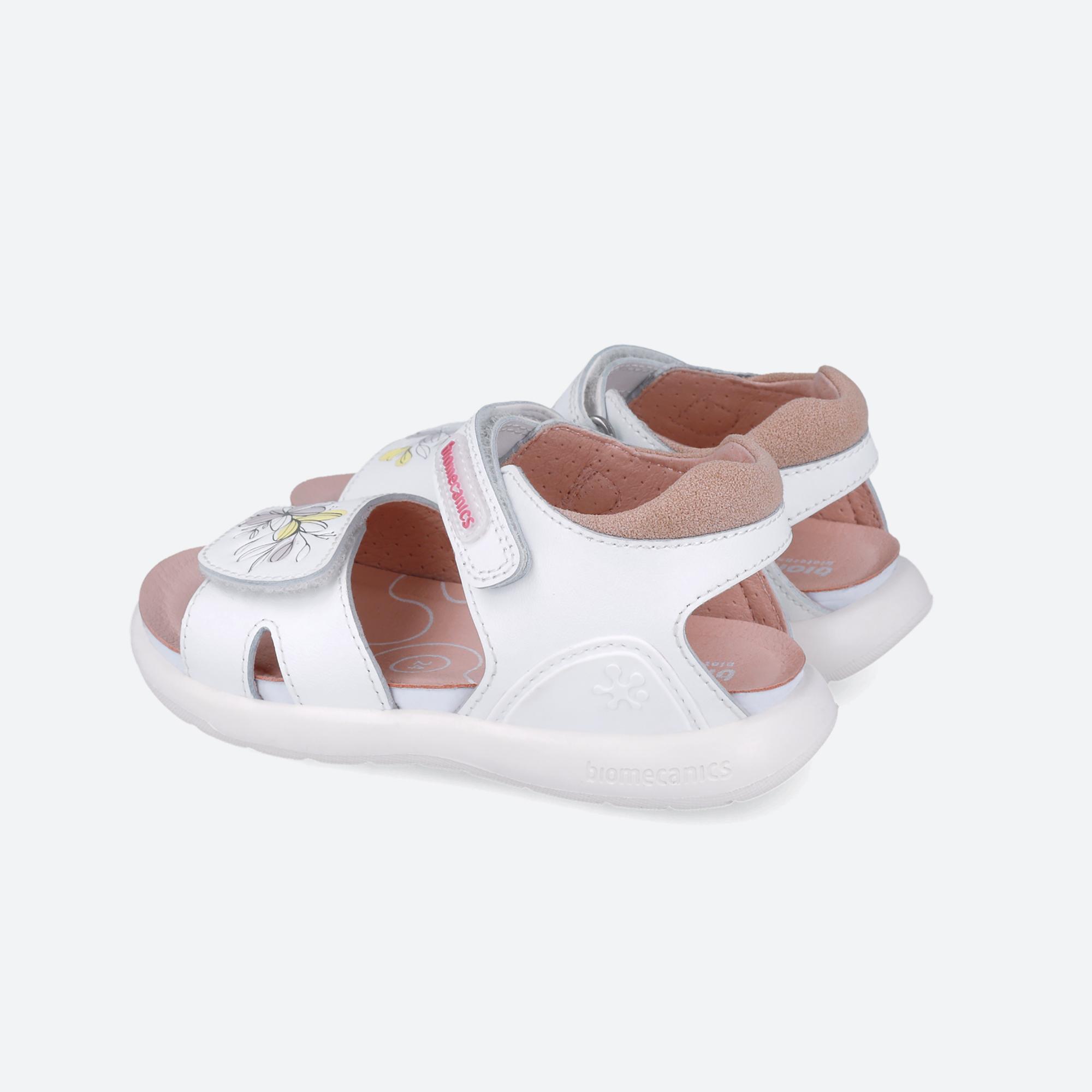 Sandalias Niña Biomecanics 252233B Blancas Doble Cierre Adherente 3/6