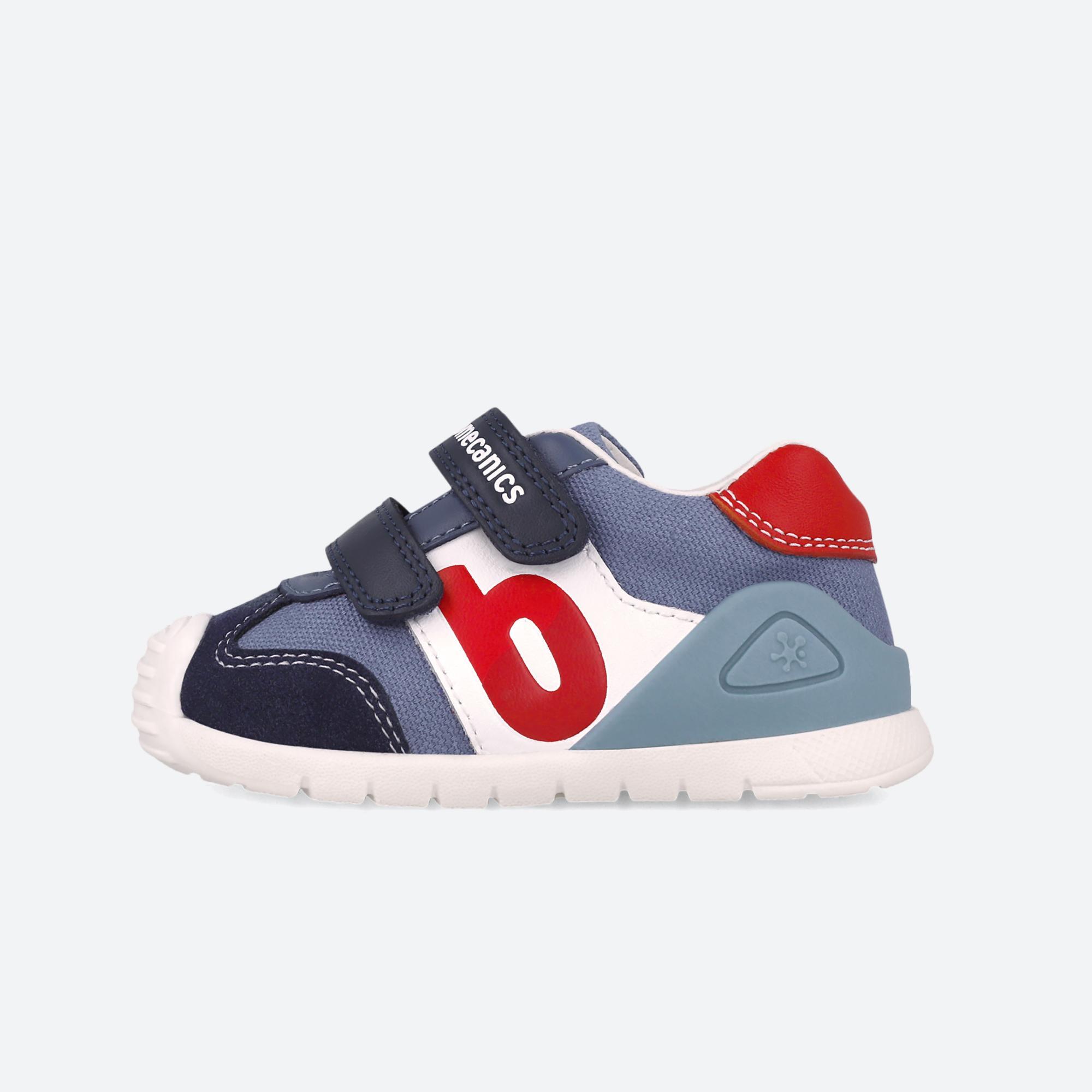 Zapatillas Pimeros Pasos Bebé Niño Biomecanics 252119A Azules Cierre Adherente 5/6