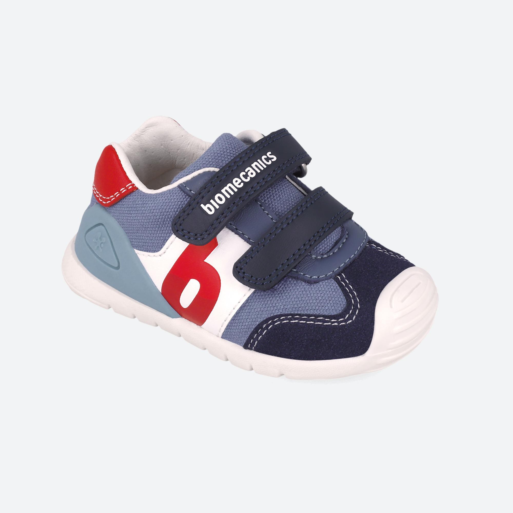 Zapatillas Pimeros Pasos Bebé Niño Biomecanics 252119A Azules Cierre Adherente 4/6