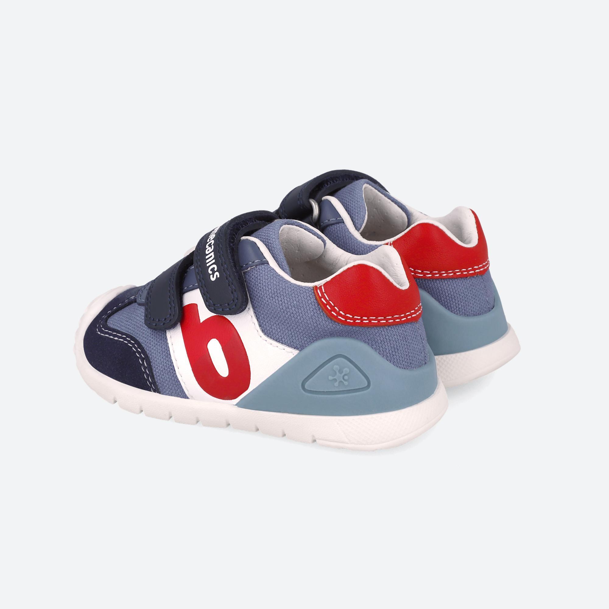 Zapatillas Pimeros Pasos Bebé Niño Biomecanics 252119A Azules Cierre Adherente 3/6