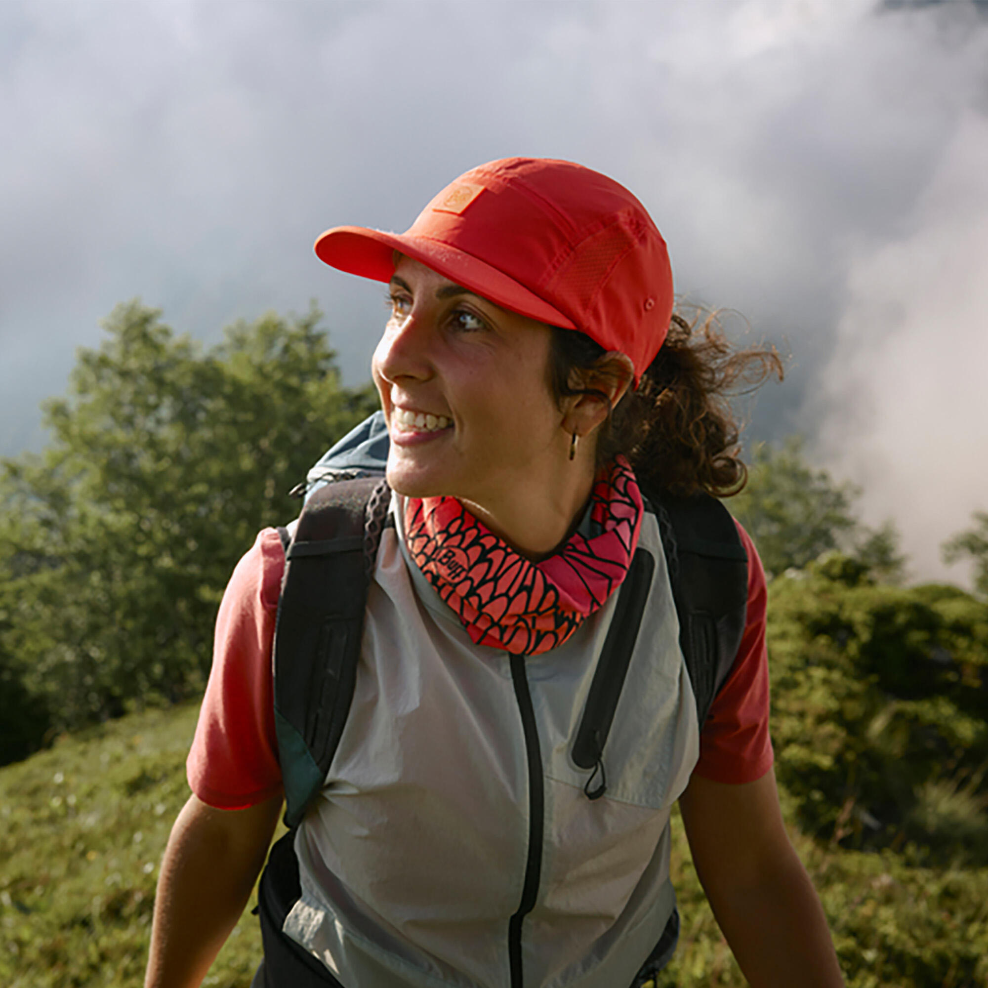 Braga de cuello CoolNet UV® Unisex Buff Rojo 3/6
