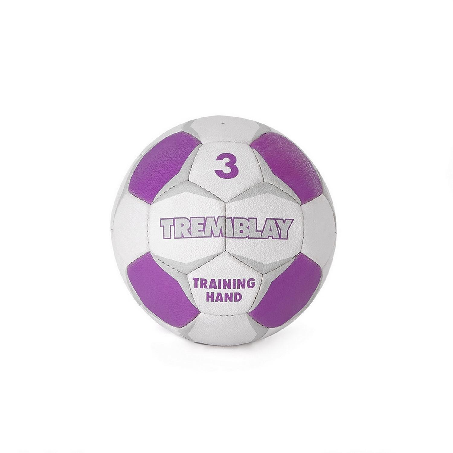 Minge Handbal cu Acoperire Cauciucata Violet/Alb Marimea 3