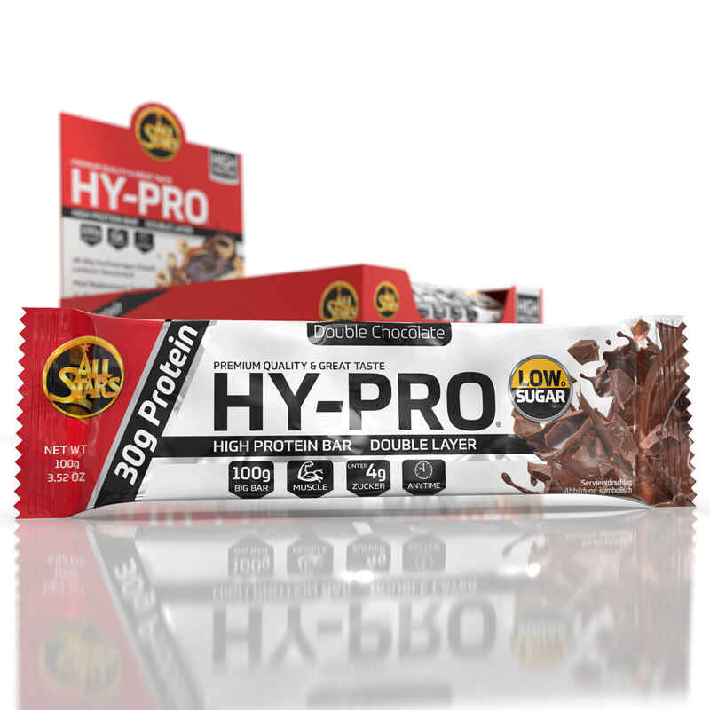 All Stars Hy-Pro BIG BAR Double Chocolate 24er Pack (24 x 100g) 2400g Media 1
