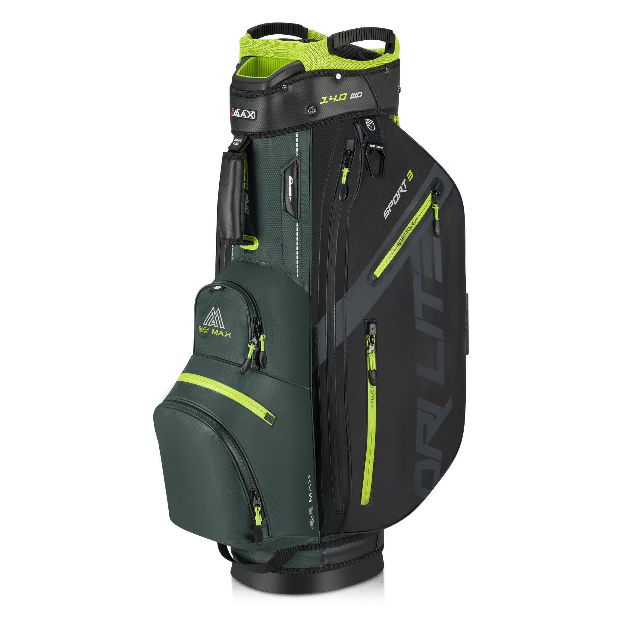 BIG MAX Dri Lite Sport 3 – Wasserfeste Golftasche – Cartbag – Grün Schwarz