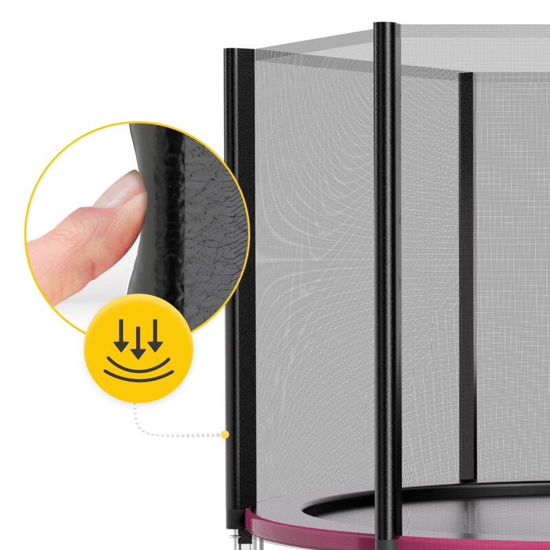 Trampolina ogrodowa dla dzieci do skakania 4FIZJO CLASSIC 312cm 10FT różowa