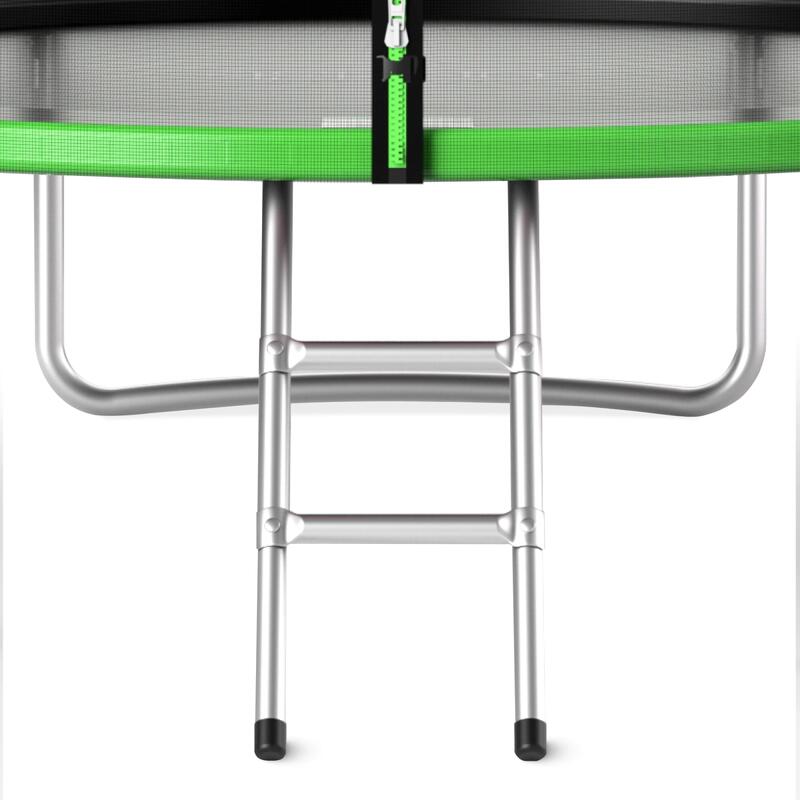 Trampolina ogrodowa dla dzieci do skakania 4FIZJO CLASSIC 312cm 10FT zielona