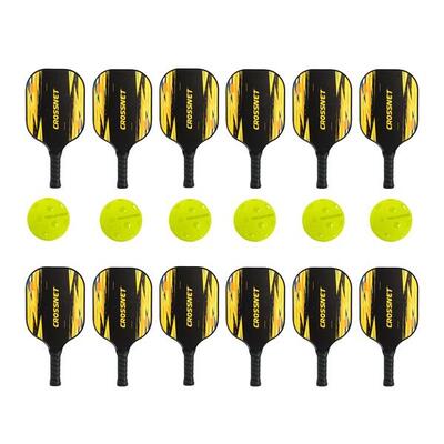 Crossnet - pickleball schoolset - elite pro - set van 12 rackets en 6 ballen