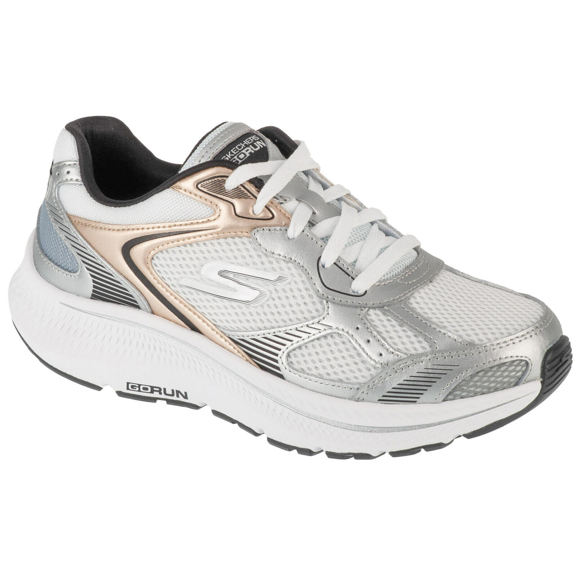 Skechers - Chaussures De Course Femmes Skechers Go Run Consistent 20 Volt Blanc - Chaussures D'Athlétisme - Blanc|gris - 41 - Decathlon