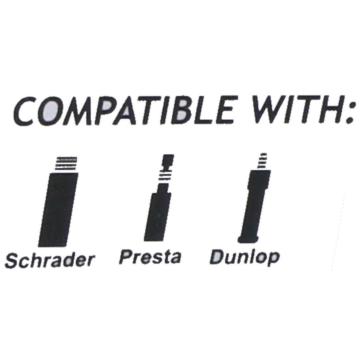 Pompka nożna Dunlop dwutłokowa z manometrem 6/7