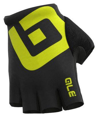 ALÉ CYCLING Alé Air Kurz-Handschuhe Mikrofaser Schwarz/Neongelb, Gr. S