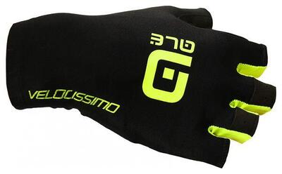 Alé velocissimo korte handschoenen zwart/fluo geel