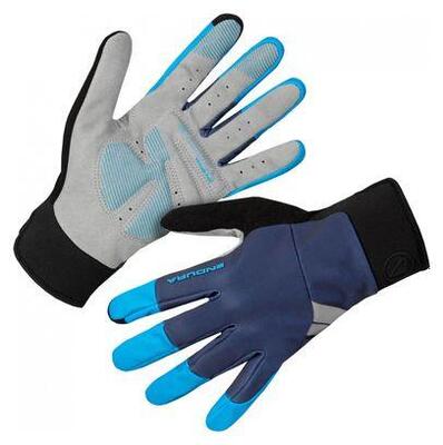 Endura windchill long gloves blue