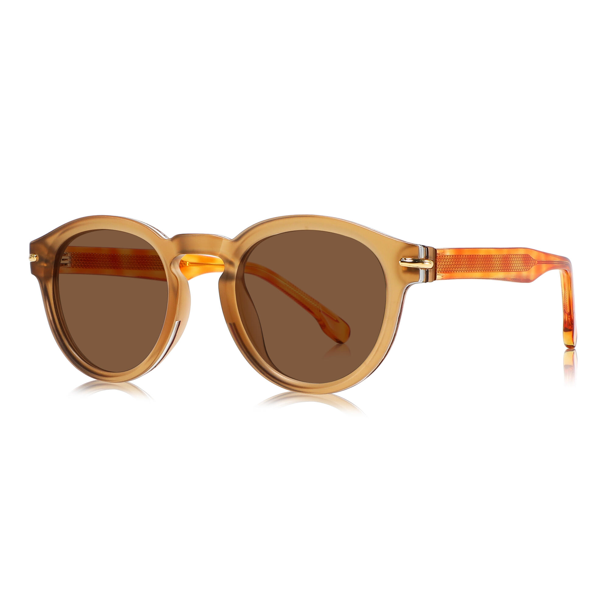Feler - Lunettes De Soleil Unisex En Tr90 Feler 6003p-2, Taille 45 Mm - Lunettes De Soleil - Marron|orange - Taille Unique - Decathlon