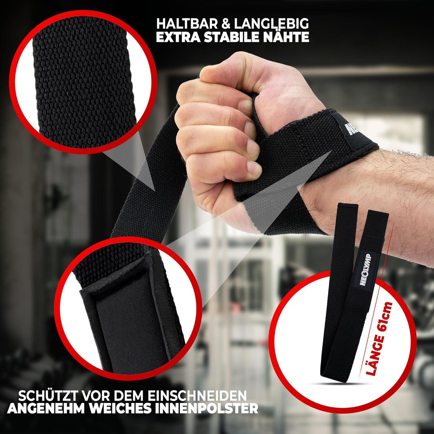 2er Set Zughilfen Krafttraining mit Polster -Fitness Accessories für Calisthenic 2/7