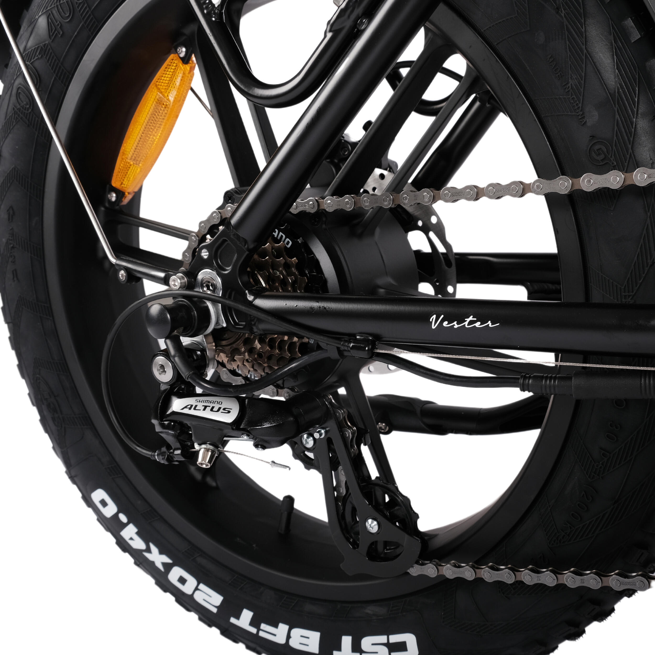 Vester 2025 - 48V 14Ah dikke band opvouwbare elektrische fiets - Onyx zwart 4/8