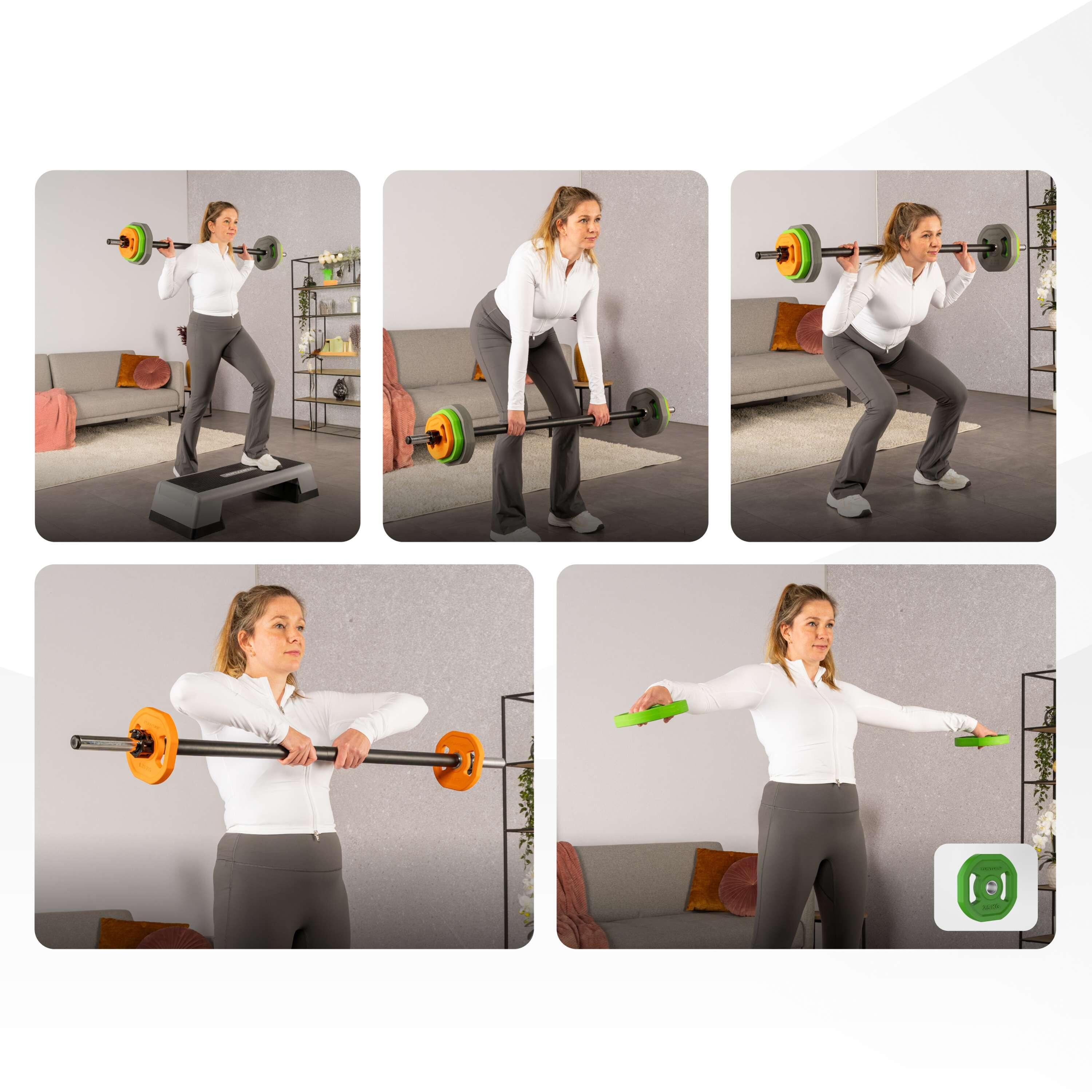 Set di pesi Aerobic Pump 20KG - Set di bilanciere in gomma - incl. bilanciere 2/6