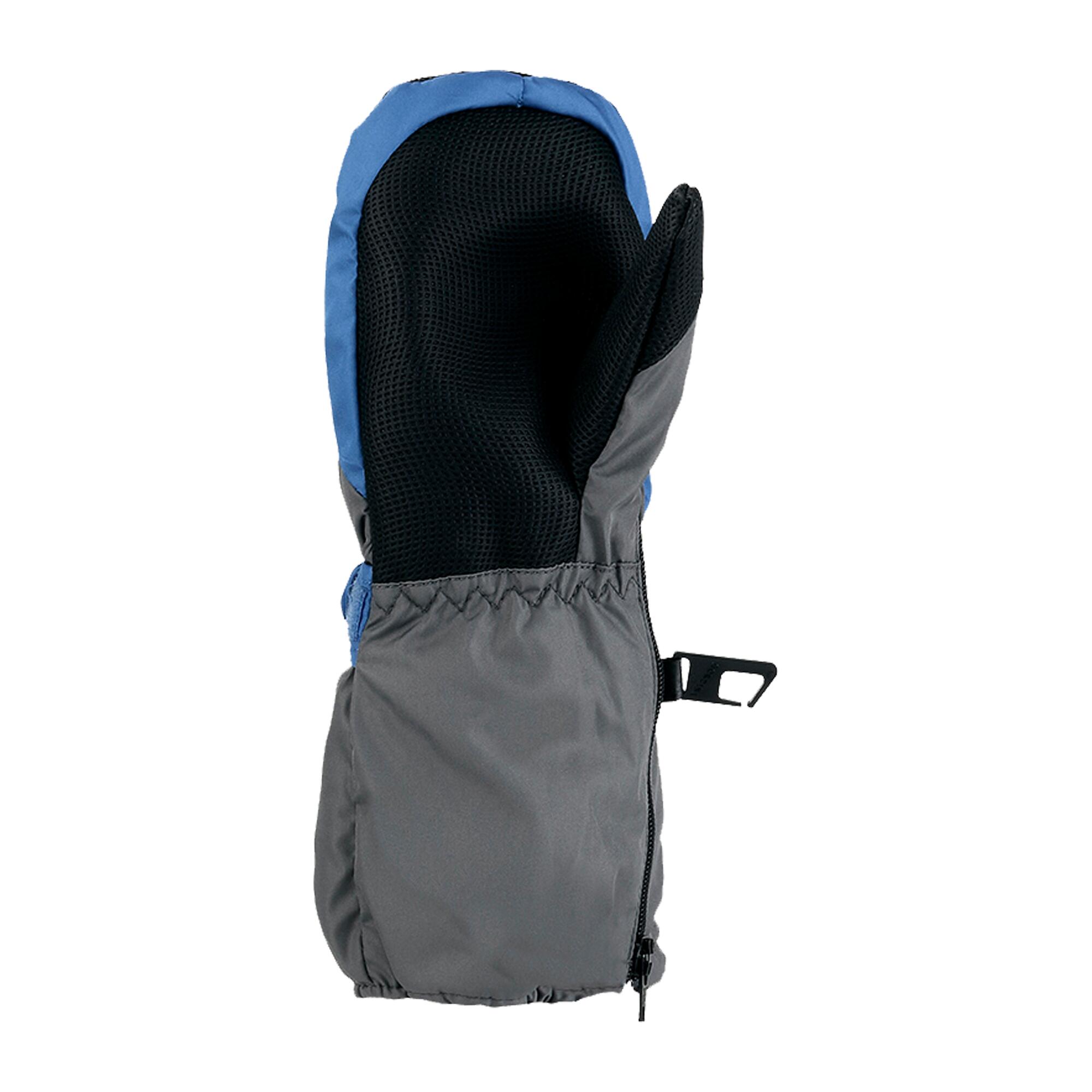 EASY ON kinderski wanten GUNMETAL/OLYMPIC BLUE. 2/3