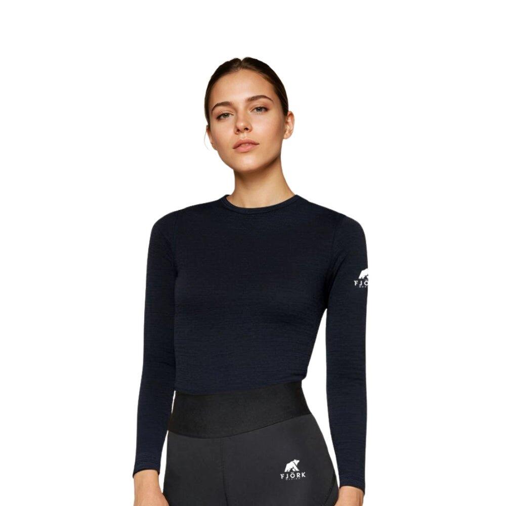 FJORK MERINO LangärLSiges Damen-T-Shirt aus Merinowolle – Björk 140