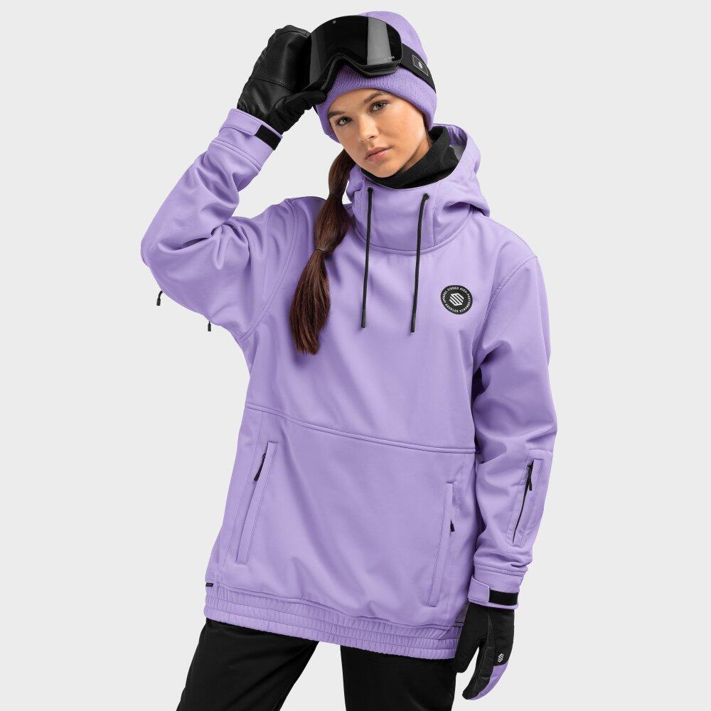Dames Wintersport snowboardjas W1-W Snowy Lavendel 2/7
